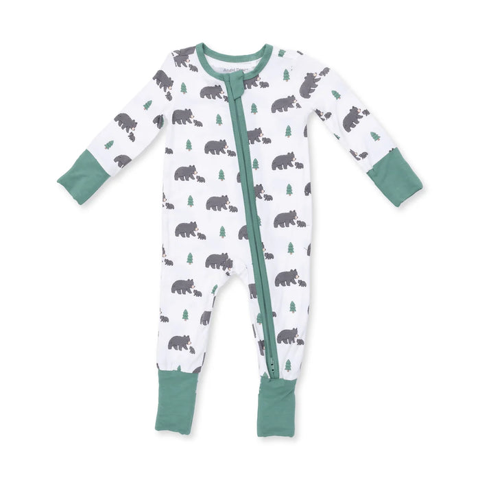 Black Bears 2 Way Zipper Convertible Romper/Sleeper