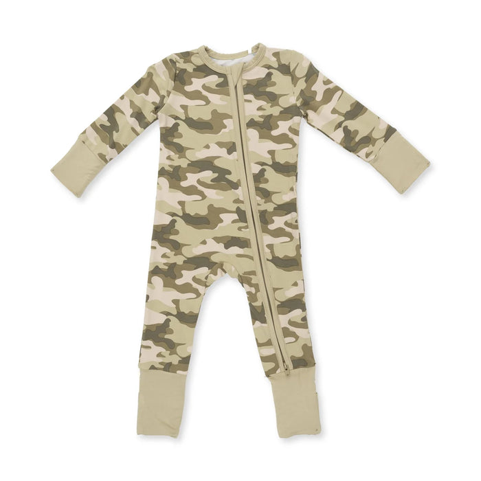 Camo 2 Way Zipper Convertible Romper/Sleeper