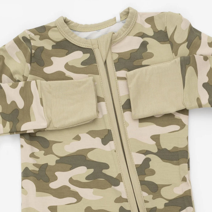Camo 2 Way Zipper Convertible Romper/Sleeper