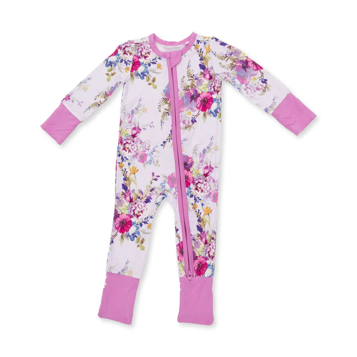 Dahlia Floral 2 Way Zipper Convertible Romper/Sleeper