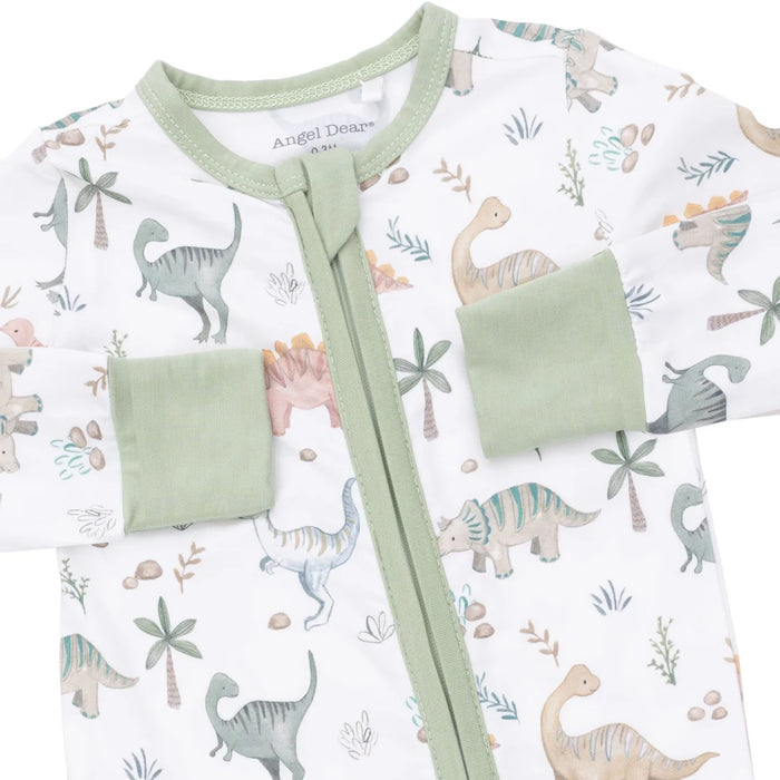 Sweet Baby Dinos 2 Way Zipper Convertible Romper/Sleeper