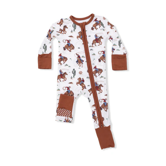 Buckaroo Western 2 Way Zipper Convertible Romper/Sleeper - Nature Baby Outfitter