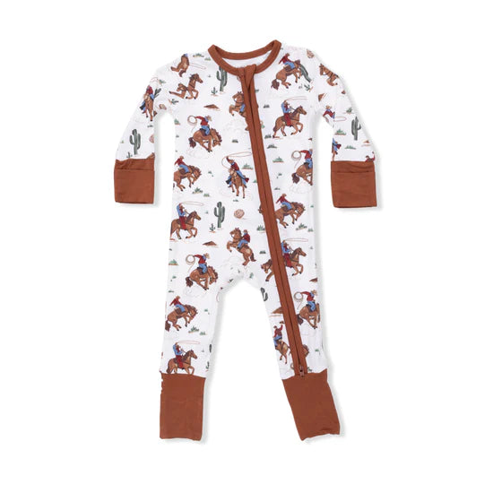 Buckaroo Western 2 Way Zipper Convertible Romper/Sleeper - Nature Baby Outfitter