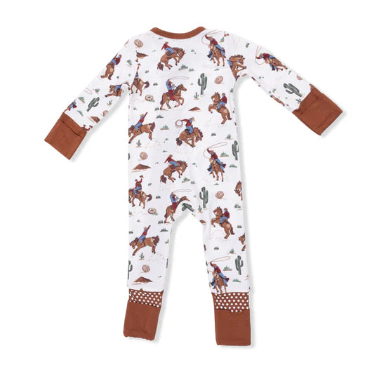 Buckaroo Western 2 Way Zipper Convertible Romper/Sleeper - Nature Baby Outfitter