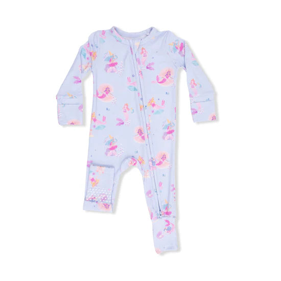 Mermaid Princesses 2 Way Zipper Convertible Romper/Sleeper