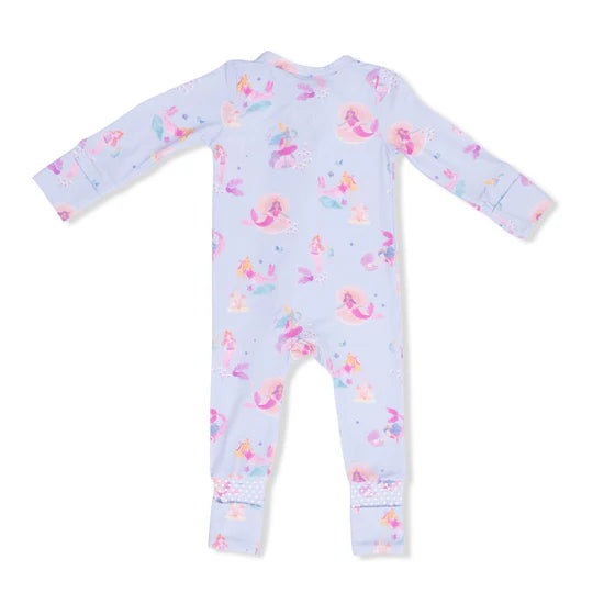 Mermaid Princesses 2 Way Zipper Convertible Romper/Sleeper