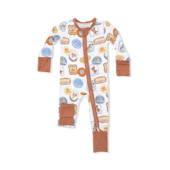 Rodeo Patches 2 Way Zipper Convertible Romper/Sleeper