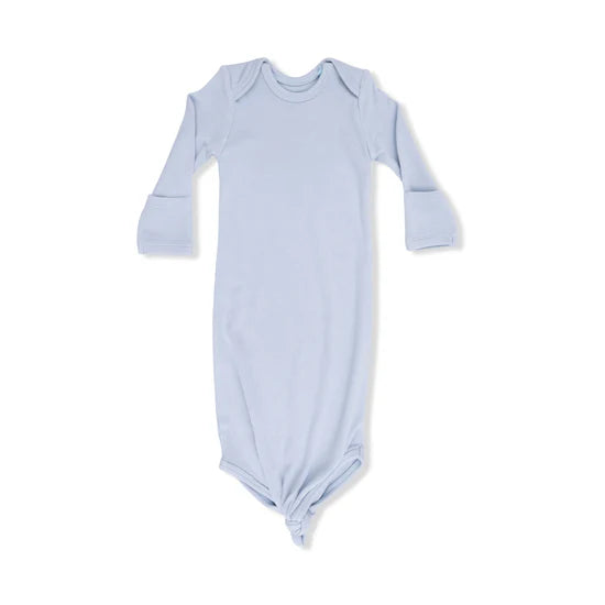 Solid Niagara Mist Rib Knotted Gown