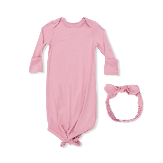 Rose Elegance Knotted Gown and Headband