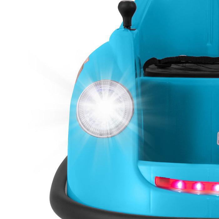 12V Electric Kids Ride on Bumper Car Battery Powered Bumping Car with Remote Control-Blue