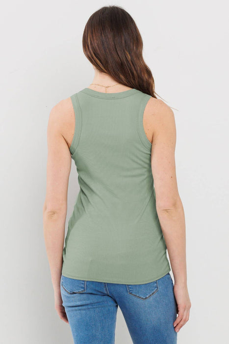 Scoop Neck Ribbed Maternity Tank Top