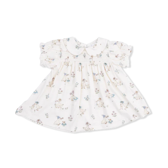 Flower Ducklings Smocked Dress with Bloomer