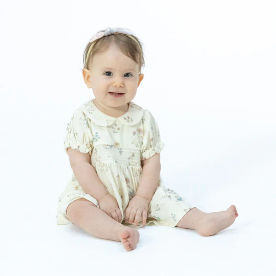Flower Ducklings Smocked Dress with Bloomer