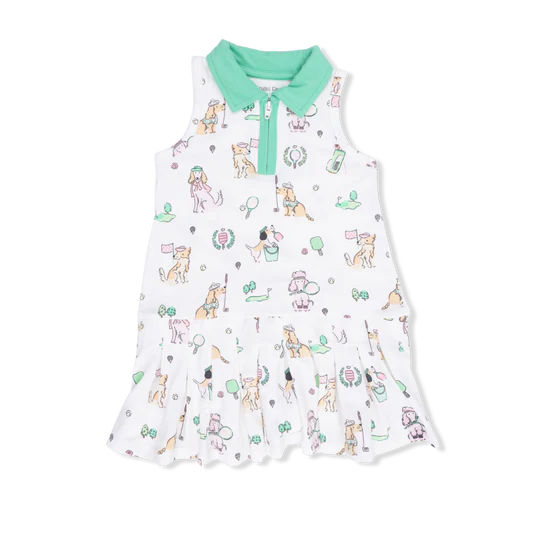 Country Club Dogs Pink Polo Tennis Dress with Shorts