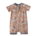 Wild Wrangler/Brown Western Bamboo Shorty Romper for Boys - Nature Baby Outfitter