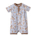Wild Wrangler/Blue Western Bamboo Shorty Romper for Boys - Nature Baby Outfitter