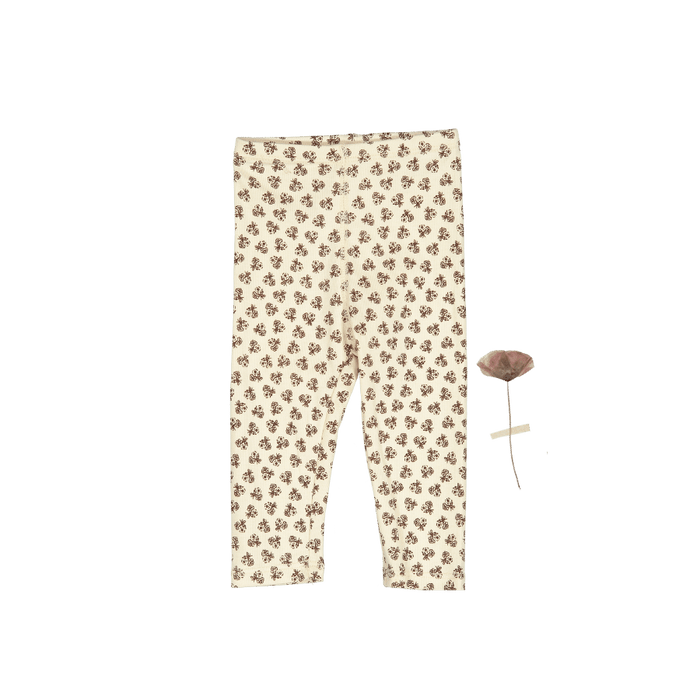 The Printed Legging -  Neutral Floral