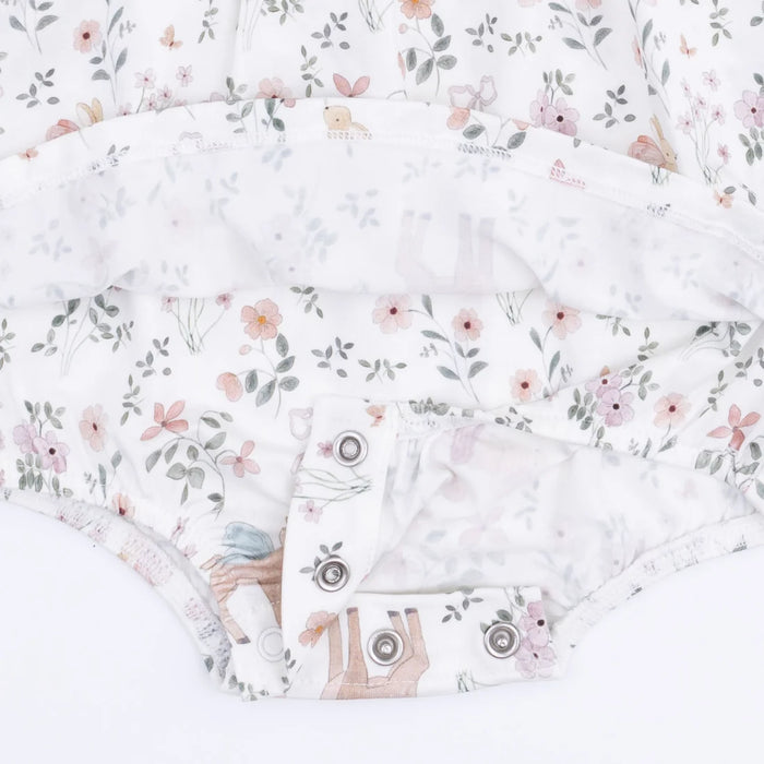 Enchanted Woodland Caitlyn Smocked Long Sleeve Romper