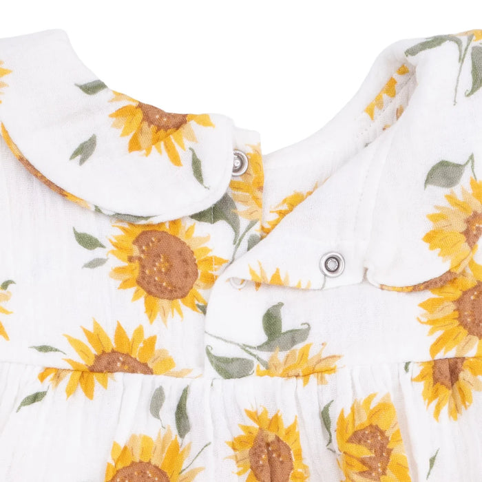 Sunflower Peter Pan Collar Long Sleeve Romper