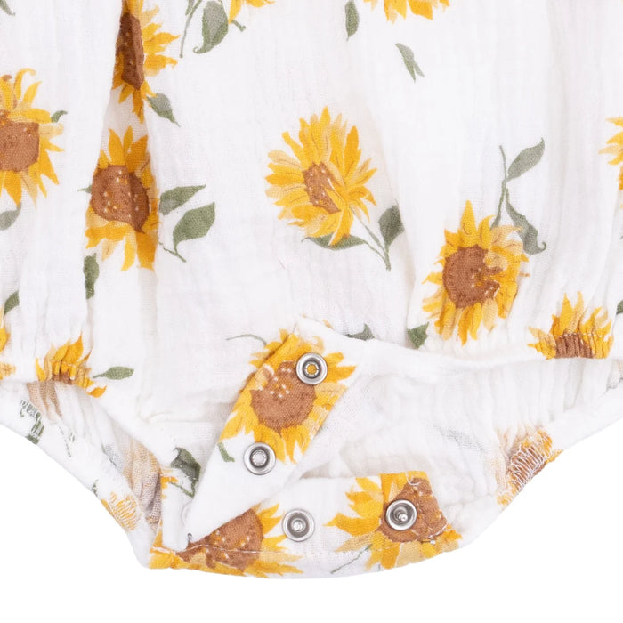 Sunflower Peter Pan Collar Long Sleeve Romper