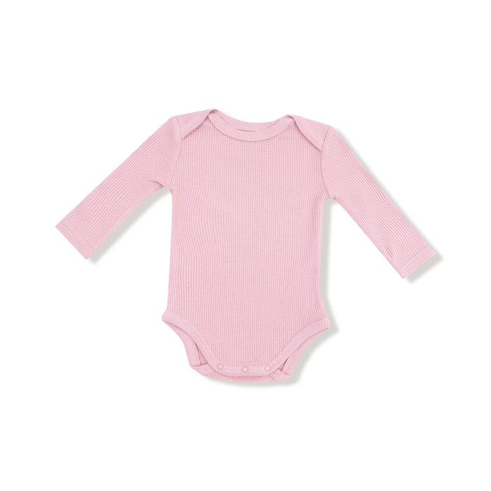 Cameo Pink Thermal Waffle Bodysuit
