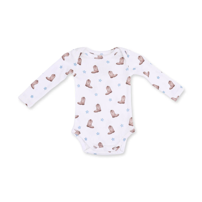 Mini Cowboy Boots Long Sleeve Bodysuit