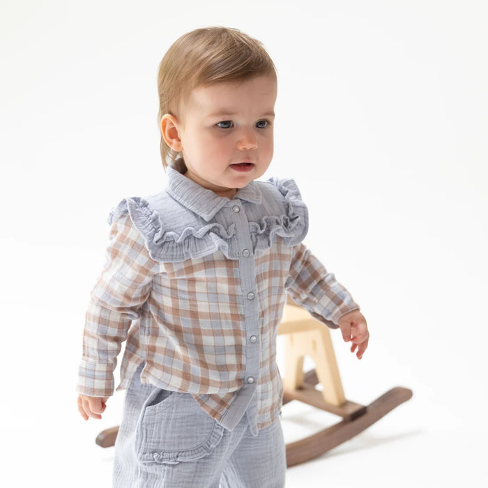 Western Plaid Loretta Long Sleeve Top