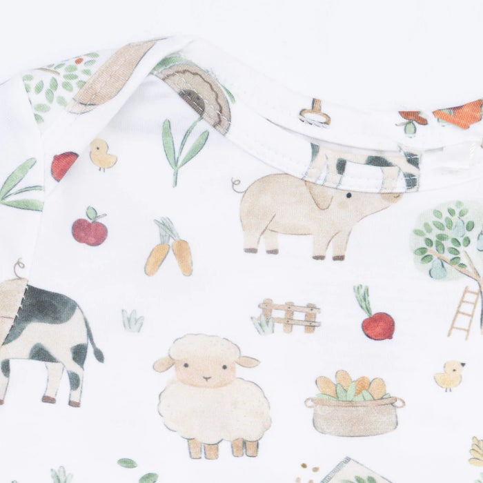 Cute Farm Animals Short Sleeve Bodysuit