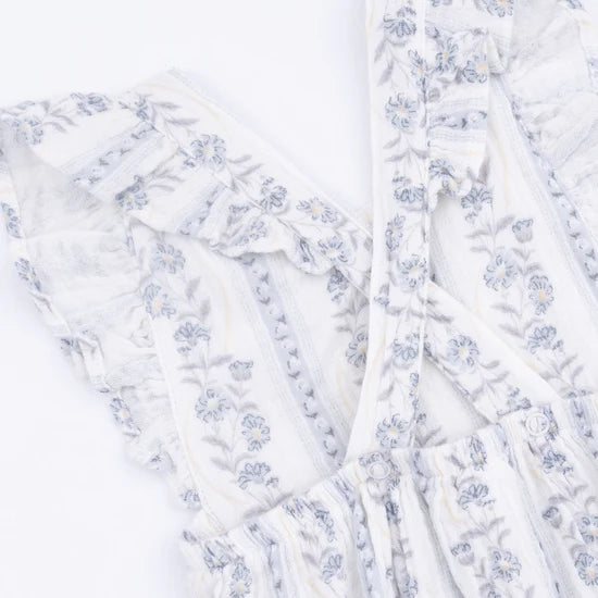 Kimberly Floral Stripe Ruffle Sunsuit