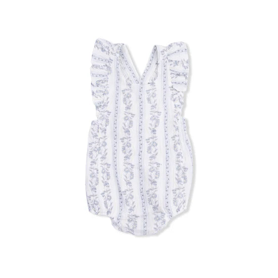 Kimberly Floral Stripe Ruffle Sunsuit