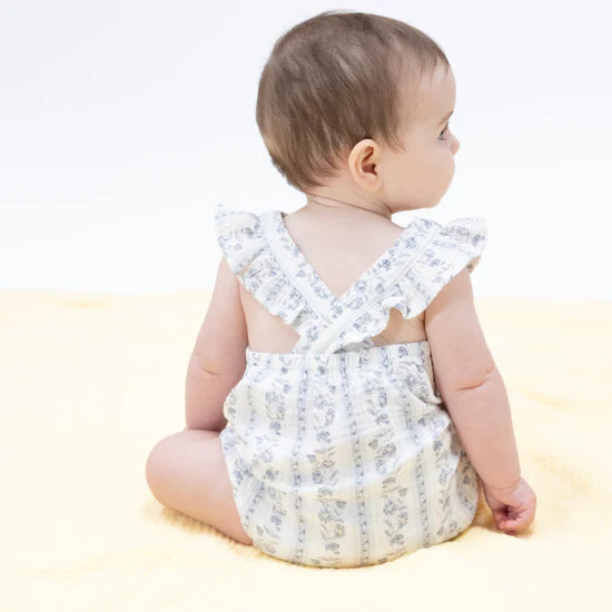 Kimberly Floral Stripe Ruffle Sunsuit