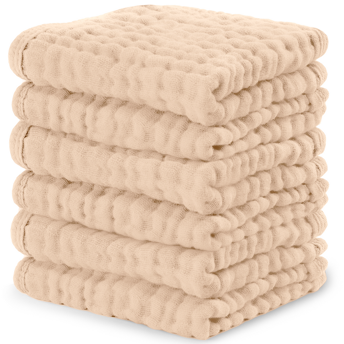 Muslin Washcloths in Cream