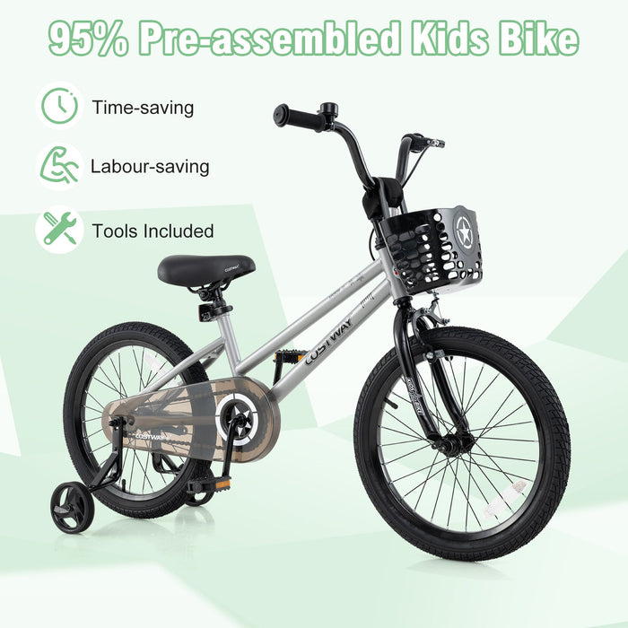 12/14/18 Inch Kids Bike Adjustable with Transparent Chain Cover for 3-8 Years Old-16 inches