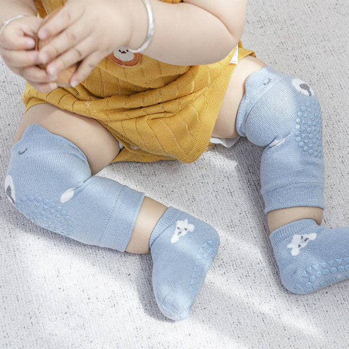 Baby Crawling Knee Pads Cartoon Cotton Socks for Toddlers