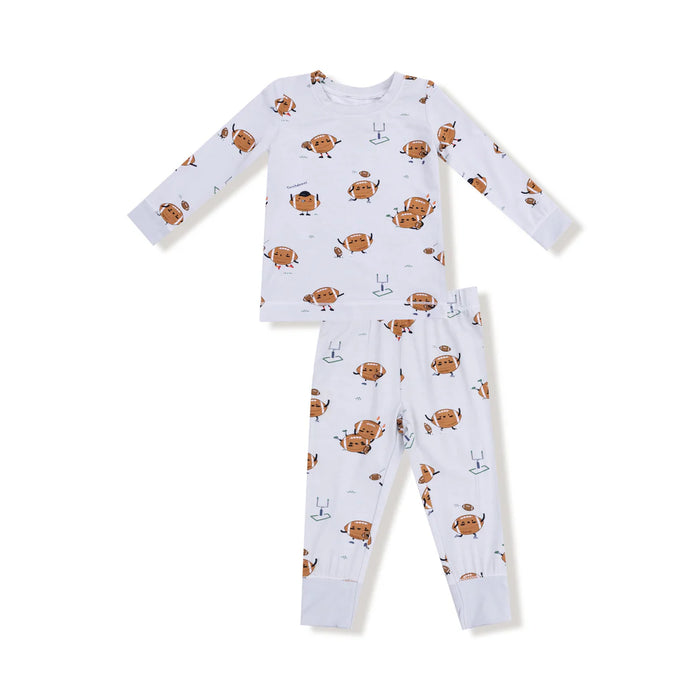 Footballs Playing Football Long Sleeve Loungewear Set