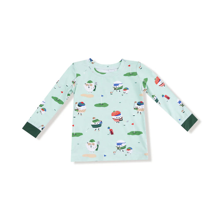Green Golf Pros Long Sleeve Loungewear Set