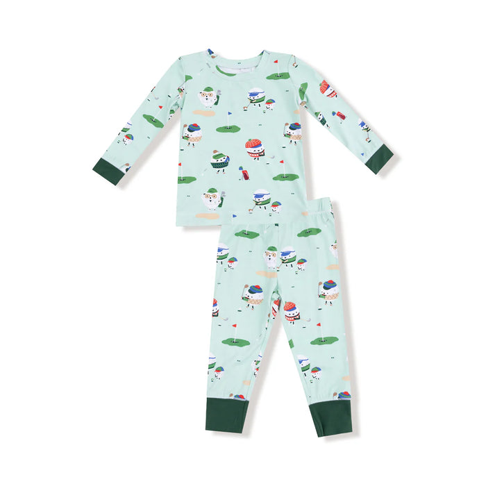 Green Golf Pros Long Sleeve Loungewear Set