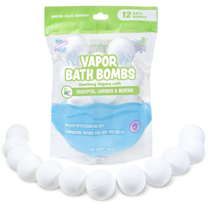 Aromatherapy Vapor Bath Bombs, 12 Pack