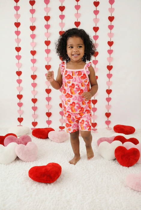 Love Hearts Flutter Tank & Shorts