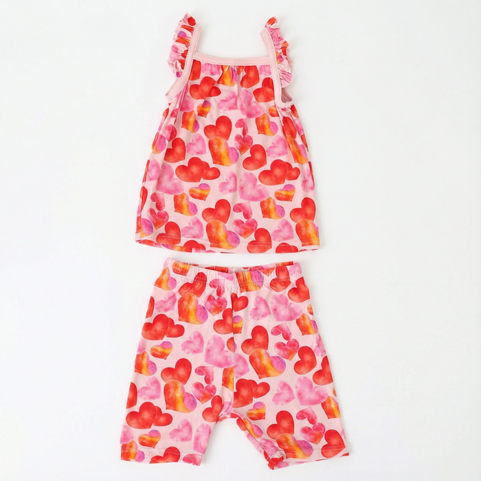 Love Hearts Flutter Tank & Shorts
