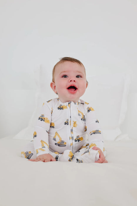 Dozer Bamboo Zip Up Footie Pajamas
