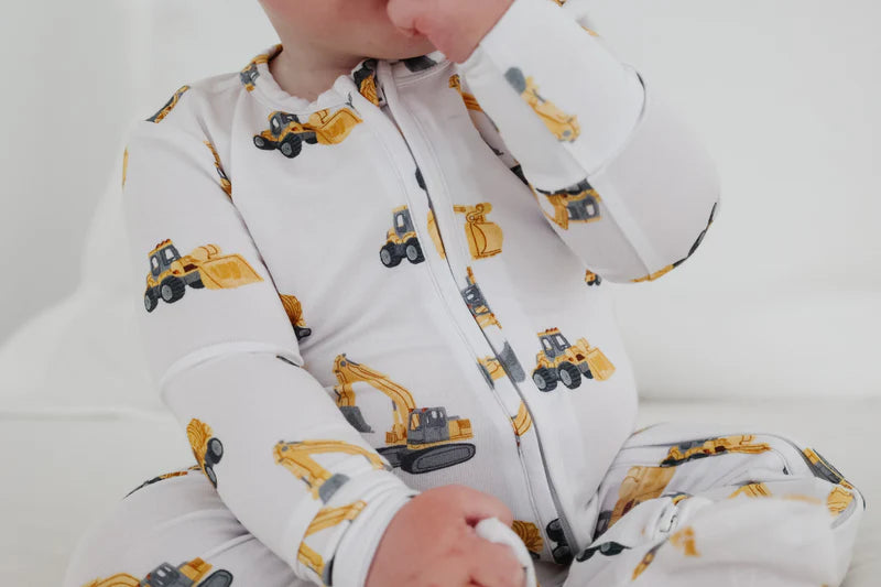 Dozer Bamboo Zip Up Footie Pajamas