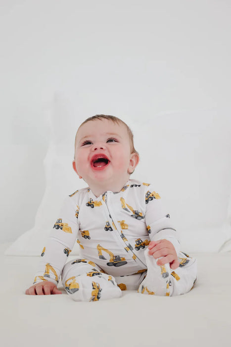 Dozer Bamboo Zip Up Footie Pajamas