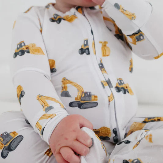 Dozer Bamboo Zip Up Footie Pajamas