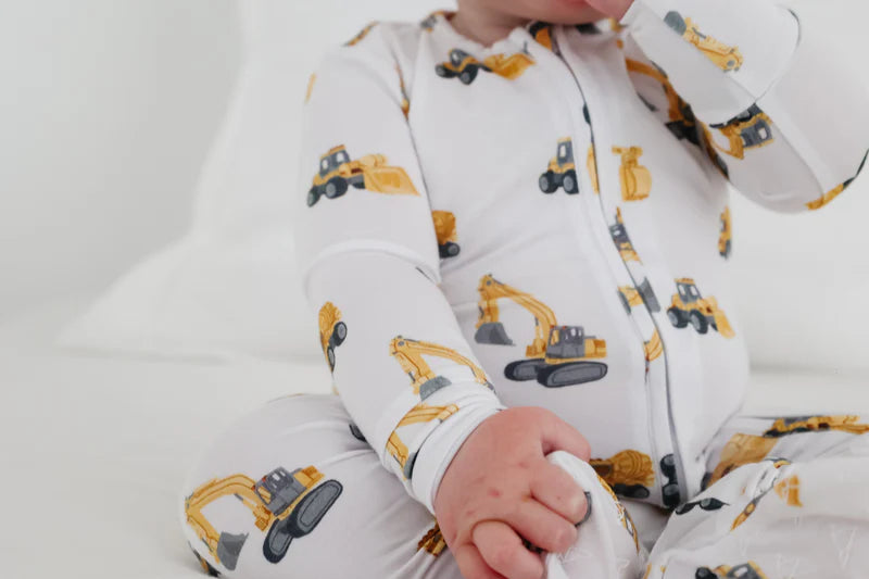 Dozer Bamboo Zip Up Footie Pajamas