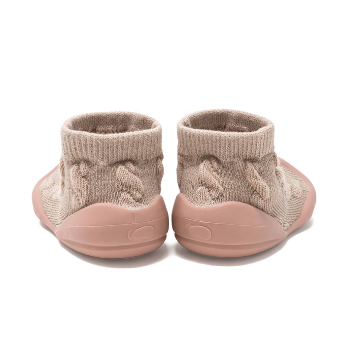 Brandy Rose Cable Knit Baby Crib Shoes