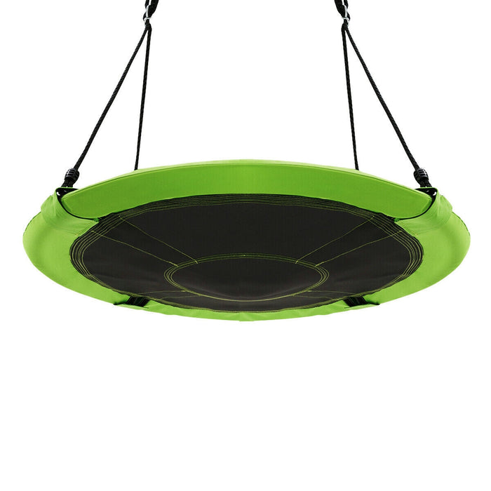 40 Inch Flying Saucer Tree Swing Indoor Outdoor Play Set-Green