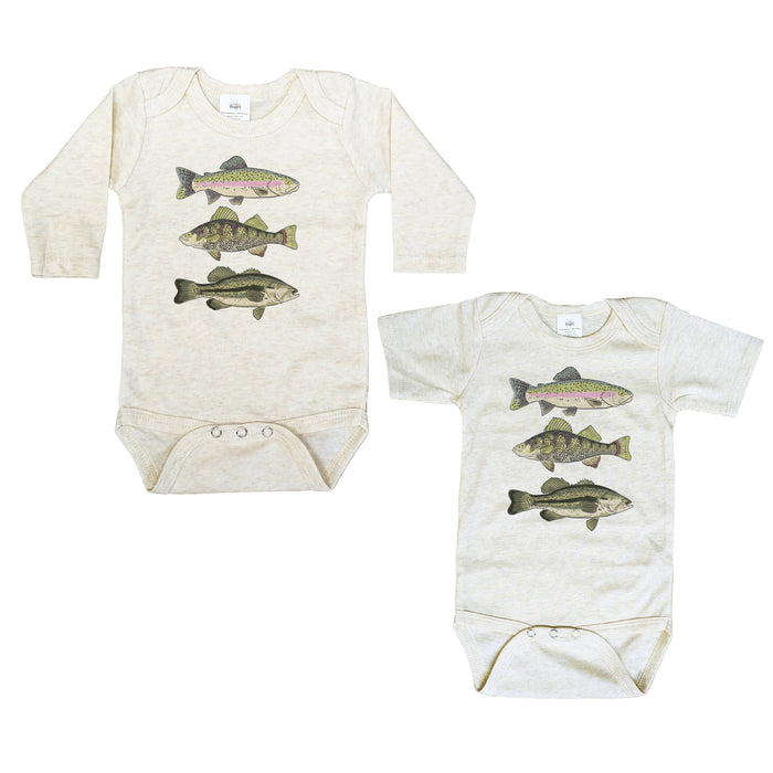 Three Fish Summer Bodysuit - Nature Baby Outfitter