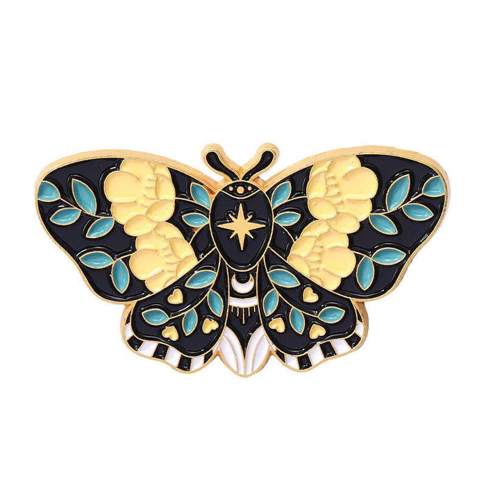 Colorful Butterfly Insect Brooch Metal Badge Scarf Clip
