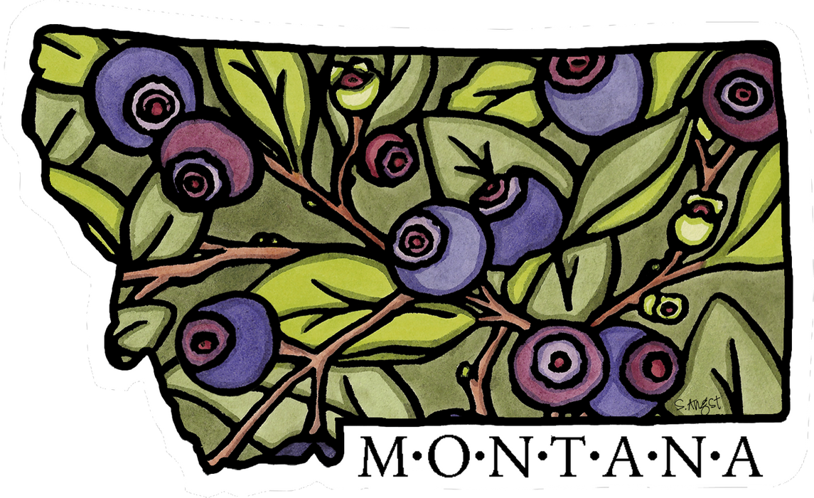 Vinyl Sticker Montana State Huckleberry